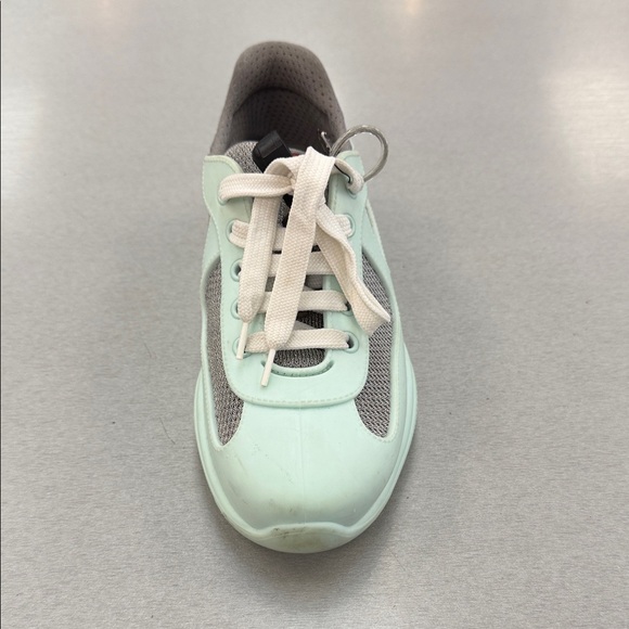 Prada Mint Green and Gray Sneaker with White Laces - Picture 1 of 7